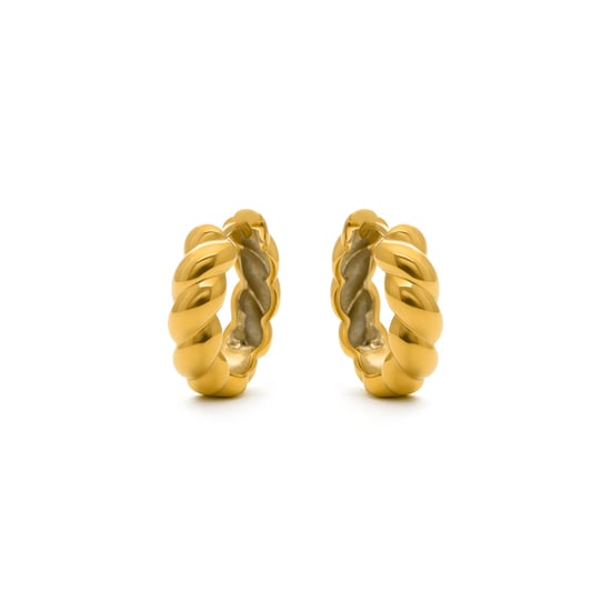 Pendientes Luxenter Caiki acabados en oro amarillo 18k - Image 3