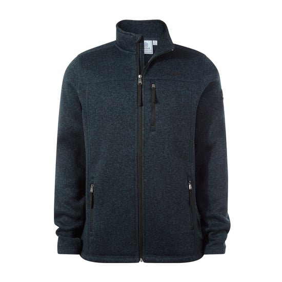 Cresswell Mens Knitlook Fleece Jacket Dark Indigo Marl - Image 5