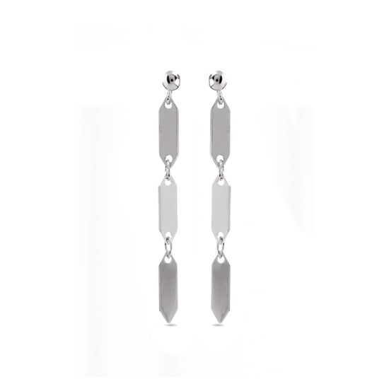 Pendientes Luxenter, lirrat de plata de ley 925 acabado baño rodio - Image 1