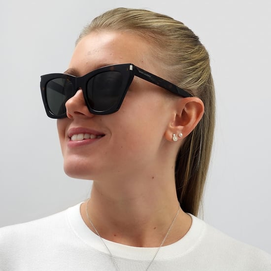 Gafas de sol Saint Laurent Cat Eye para mujer en color habano y gris - Image 6