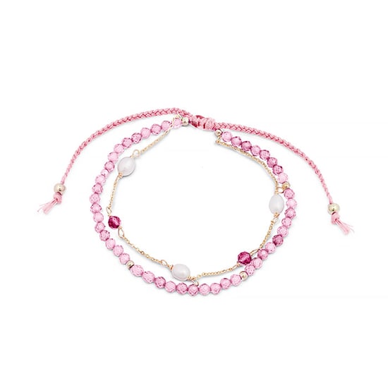 Pulsera Luxenter, athat de aleación de metal y turmalina rosa acabado baño oro 18K - Image 1