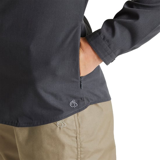 Craghoppers Womens/Ladies Expert Kiwi Long-Sleeved Shirt (Carbon Grey) - Image 3