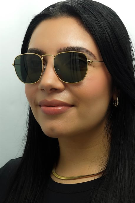 Ray-Ban Cuadradas Unisex Oro G-15 Verde RB3857 Frank - Image 4
