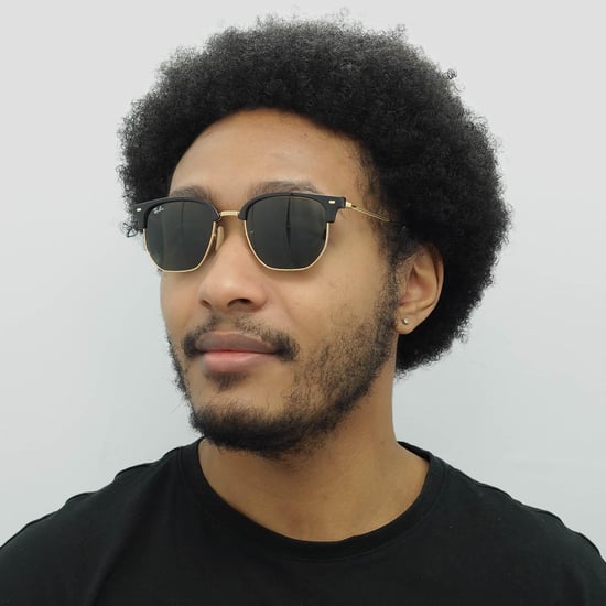 Ray-Ban Cuadradas Unisex Negro sobre Oro Verde RB4416 New Clubmaster - Image 6
