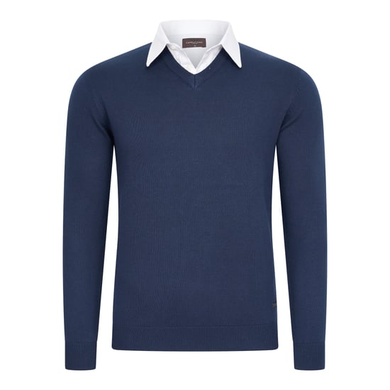 Cappuccino Italia Jersey Jersey de punto Azul Marino - Image 1