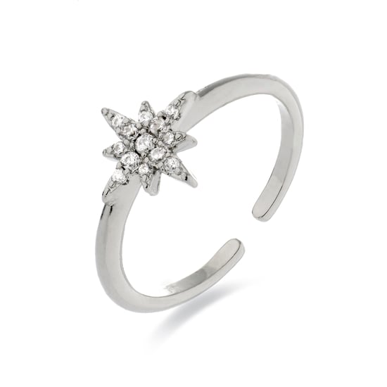 Anillo Luxenter con Circonita Brillante acabado en rodio - Kimsel - Image 1