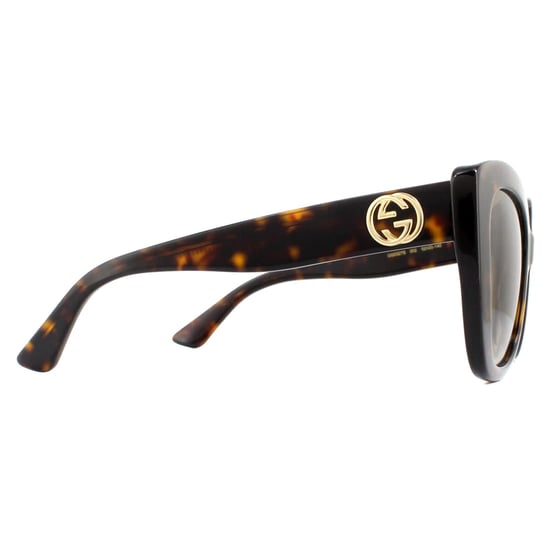 Gafas de sol Gucci Cat Eye para mujer en marrón havana con degradado - Image 4