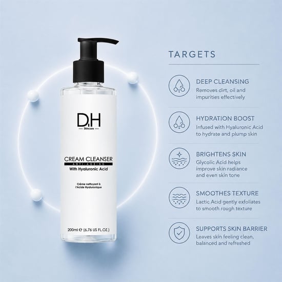 Dr H Limpiador facial en crema avanzado con ácido hialurónico 200 ml - Image 5