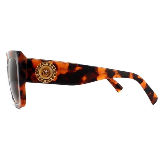 Gafas de sol graduadas Havana Brown para mujer de Versace Square - Image 3