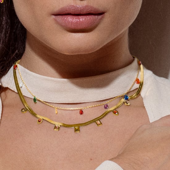 Collar Luxenter, Lukza de plata de ley 925 y Circonita Multicolor acabado en baño de oro amarillo de 18 quilates - Image 3