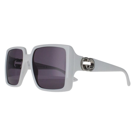 Gucci Cuadrado Mujer Blanco con Plata Gris Oscuro GG1692S - Image 2