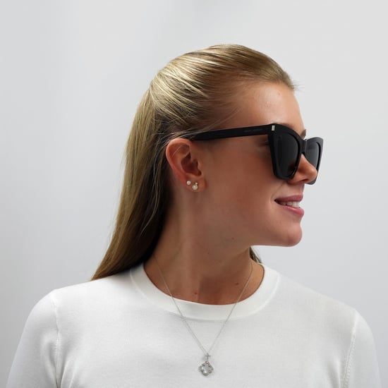 Gafas de sol Saint Laurent Cat Eye para mujer en color habano y gris - Image 5