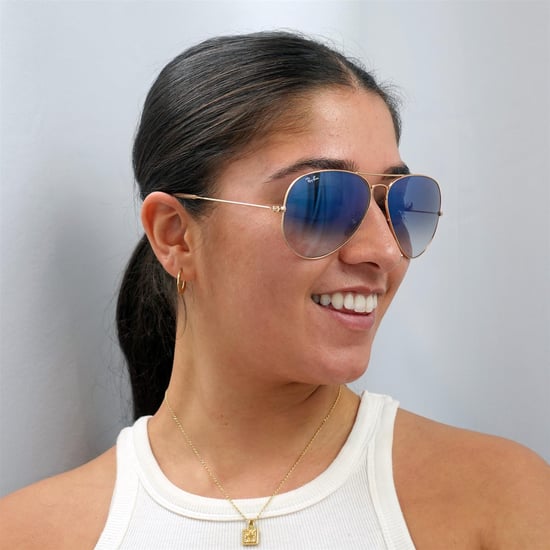 Gafas de sol Ray-ban Aviator 3025 Gold Gradient Light Blue 001/3F - Image 5