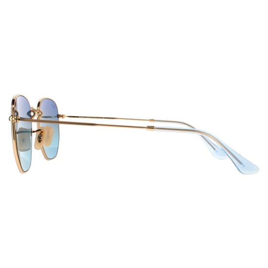 Gafas de sol Ray-Ban Square Unisex Doradas con Degradado Azul y Gris - Image 3