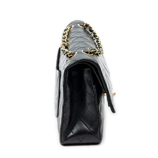 Chanel Classic Double Flap 26 en negro Cuero de ternero - Image 4