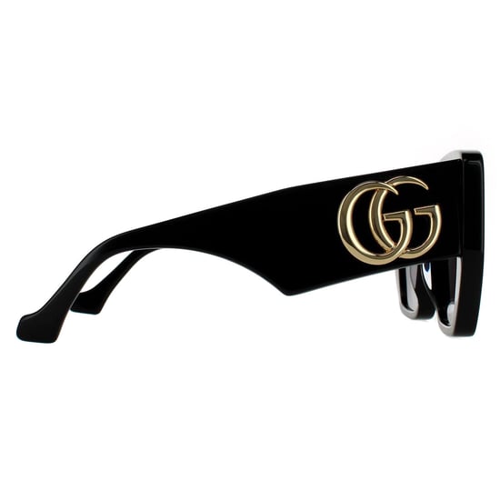 Gafas de sol cuadradas para mujer Gucci en negro y gris - Image 4