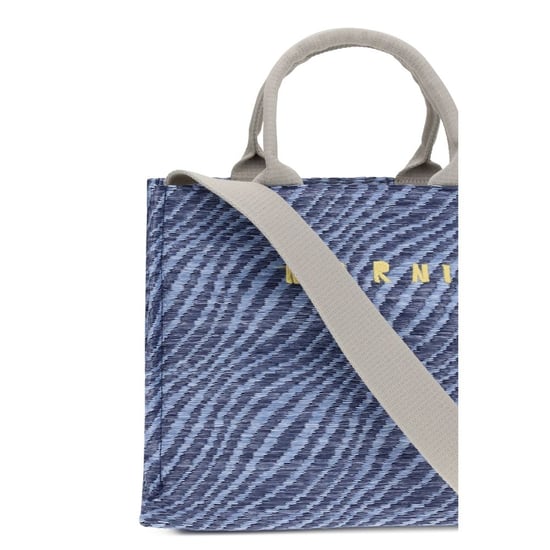 Bolso de hombro de tela azul Marni - Image 4
