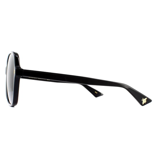 Gafas de sol cuadradas para mujer Gucci en negro y gris degradado - Image 3