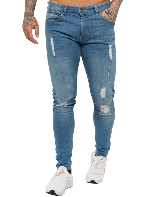 Vaqueros Enzo Skinny Ripped para hombre - Image 3