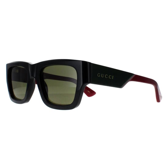 Gucci Square Mens Negro con Verde y Rojo Verde GG1668S - Image 2