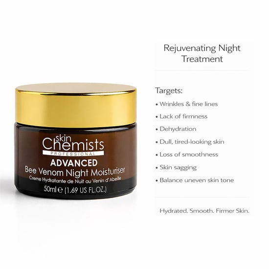 skinChemists Crema hidratante nocturna antiedad con veneno de abeja y colágeno Pro-5, 50 ml - Image 3