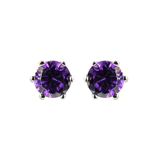 Pendientes Luxenter, yedia de plata de ley 925 y circonita amatista acabado baño rodio - Image 1