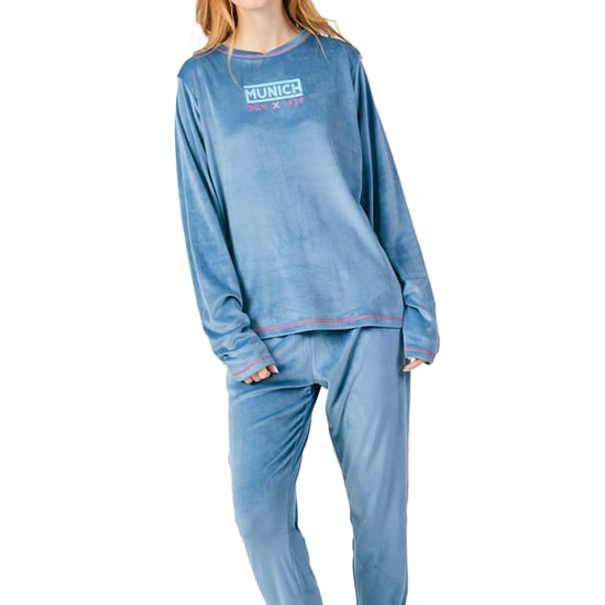Pijamas de invierno de manga larga de terciopelo MU5 para mujer - Image 2