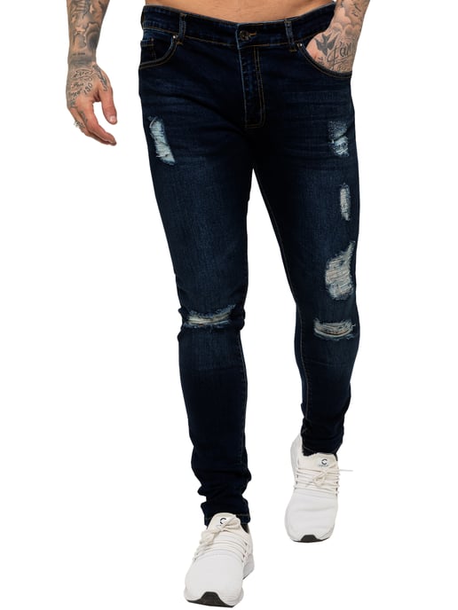 Vaqueros Enzo Skinny Ripped para hombre - Image 3