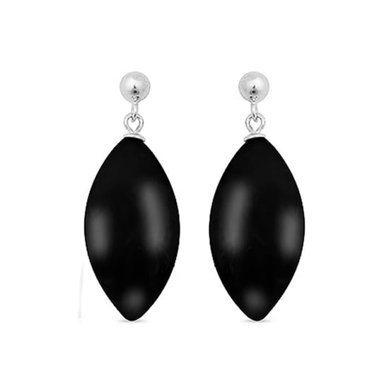 Pendientes Luxenter, ayom de plata de ley 925 y onix acabado baño rodio - Image 1