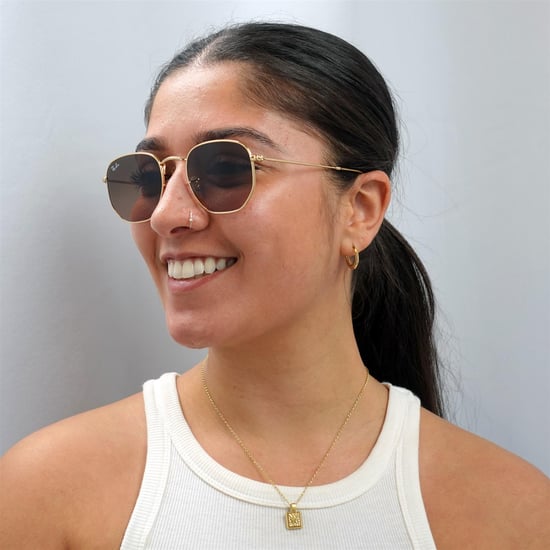 Ray-Ban Square unisex oro pulido gradiente marrón hexagonal rb3548n - Image 6