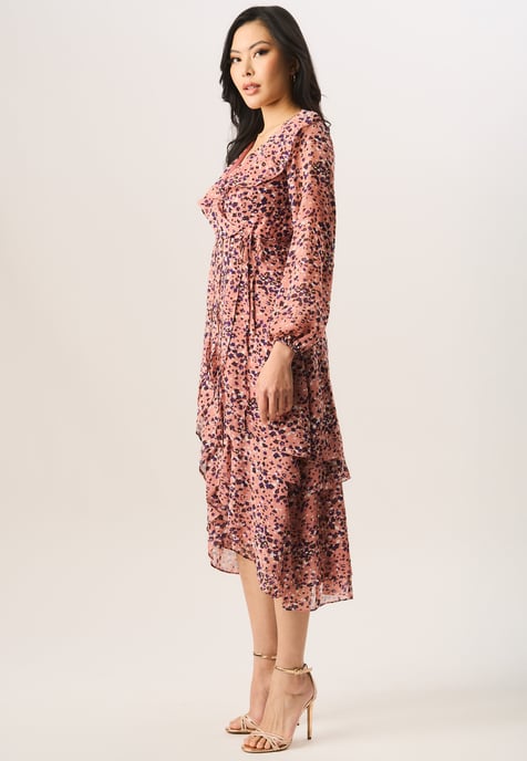 Vestido cruzado con volantes de varios animales - Image 3