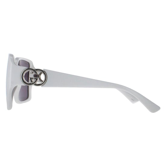 Gucci Cuadrado Mujer Blanco con Plata Gris Oscuro GG1692S - Image 3