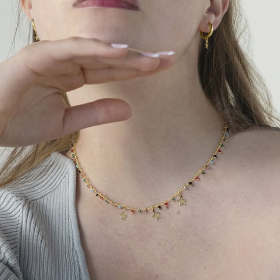 Collar Luxenter de Plata de Ley 925 con Cuarzo Hidrotermal Multicolor acabado en oro amarillo de 18K - Beos - Image 4