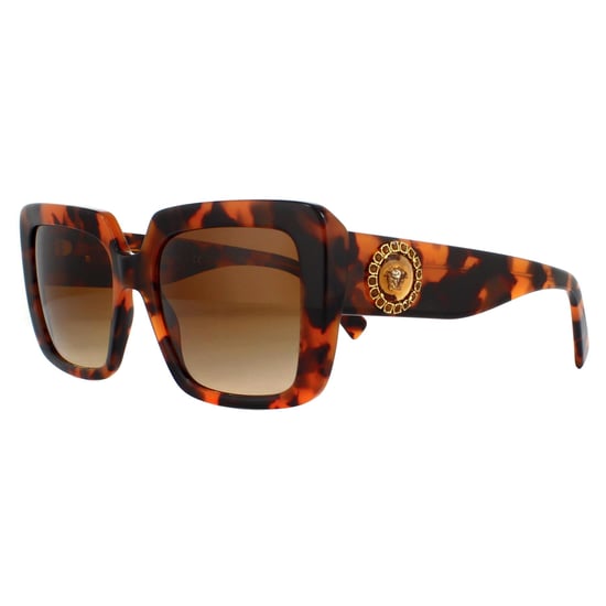 Gafas de sol graduadas Havana Brown para mujer de Versace Square - Image 2