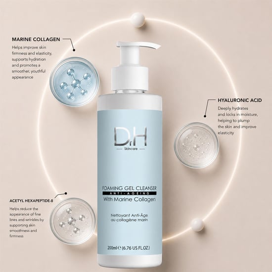 Dr H Gel limpiador espumoso antiedad avanzado con colágeno marino 200 ml - Image 2