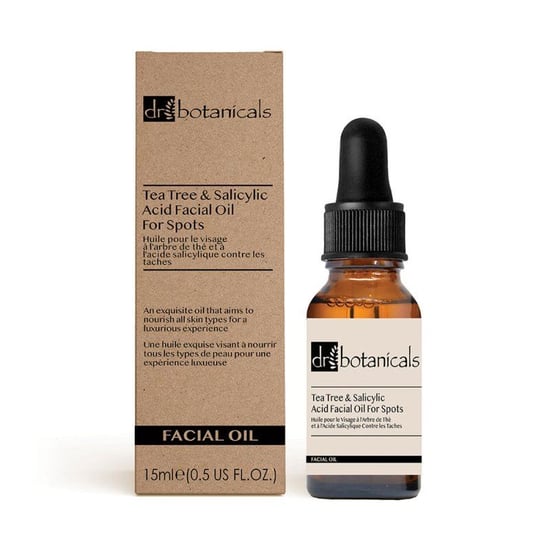 Dr Botanicals Aceite Facial de Eucalipto, Árbol de Té y Ácido Salicílico para Manchas 15ml - Image 1