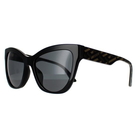 Versace Gafas de sol de Cat Eye para mujer con patrón negro gris oscuro VE4417U - Image 2