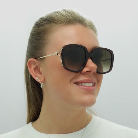 Alexander McQueen Cuadrado Mujer Marrón Oro Marrón Gradiente AM0374S - Image 5