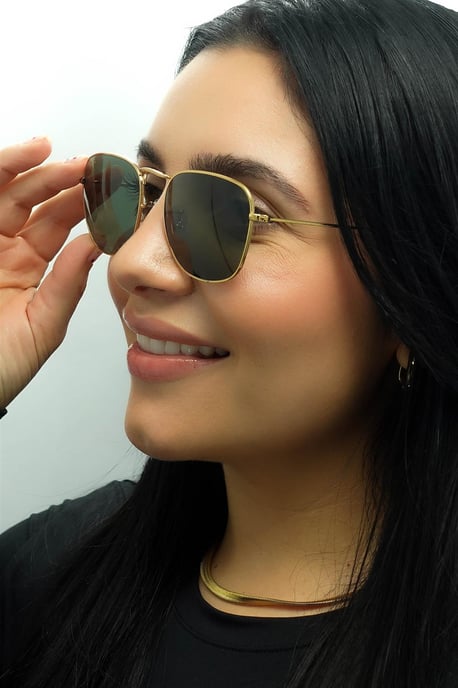 Ray-Ban Cuadradas Unisex Oro G-15 Verde RB3857 Frank - Image 5