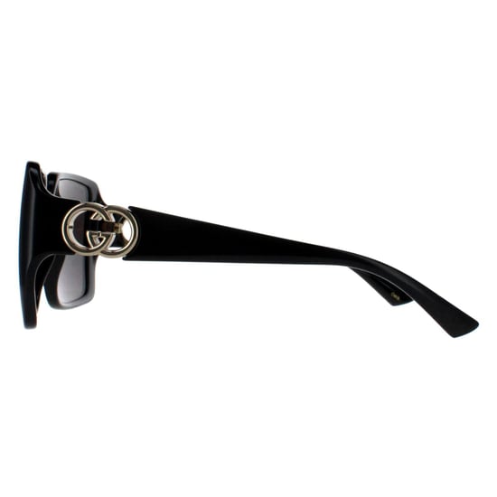 Gucci Cuadrado Mujer Negro con Oro Gris GG1692S - Image 3