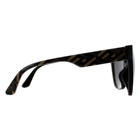 Versace Gafas de sol de Cat Eye para mujer con patrón negro gris oscuro VE4417U - Image 4