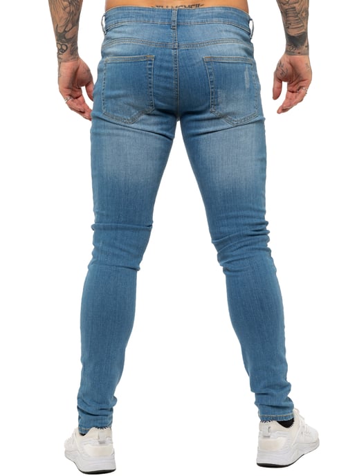 Vaqueros Enzo Skinny Ripped para hombre - Image 4