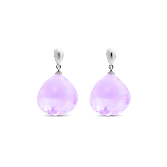 Pendientes Luxenter, zoqoyi de plata de ley 925 y circonita morganita acabado baño rodio - Image 1