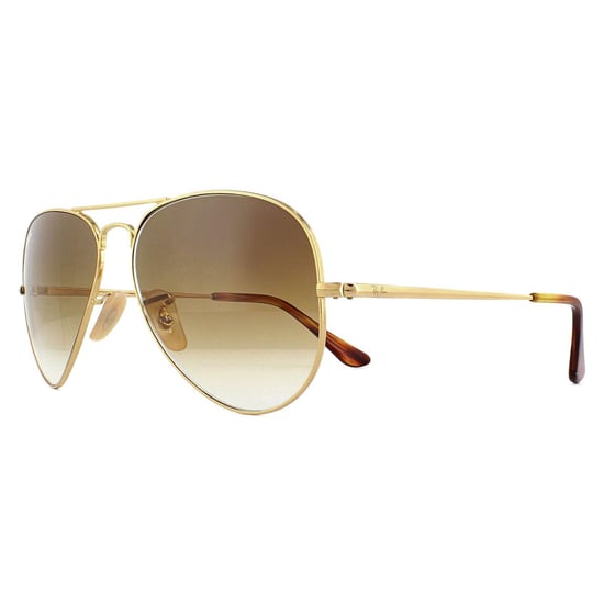Ray-Ban Gafas de Sol Aviator Metal II RB3689 914751 Gradiente Marrón Dorado - Image 2