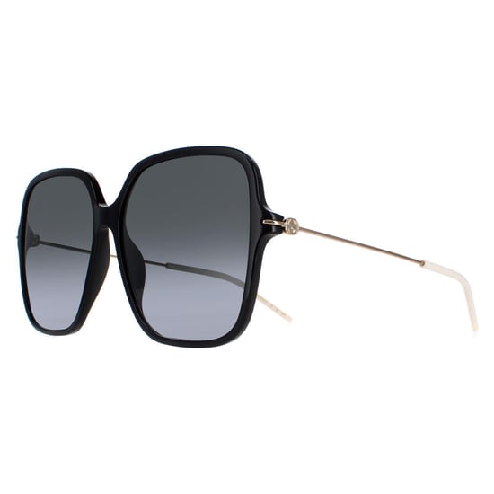 Gafas de sol Gucci GG1267S 001 negro brillante y degradado gris dorado - Image 2