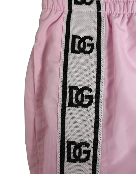Bañador de Hombre Dolce & Gabbana en Nylon Rosa con Logo y Franjas Laterales - Image 3