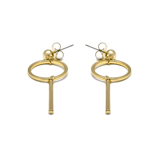 Pendientes Luxenter, coion acabado en oro amarillo de 18 quilates - Image 3