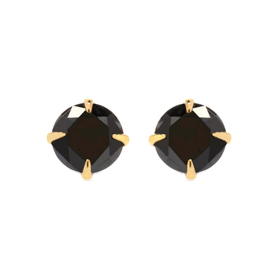 Pendientes Luxenter, otieno de plata de ley 925 y circonita onix acabado baño oro 18K - Image 1