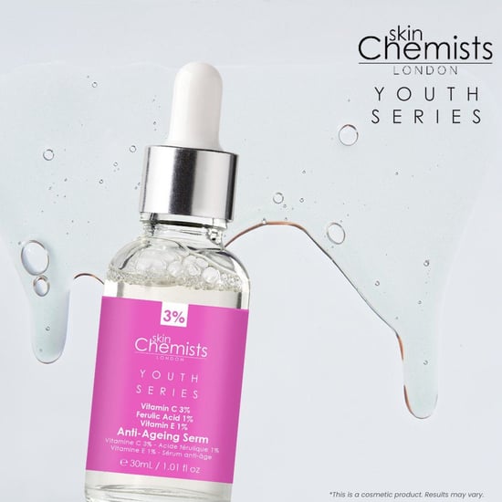 skinChemists Sérum antiedad avanzado con vitamina C al 3%, ácido ferúlico al 1% y vitamina E al 1% (30 ml). - Image 5
