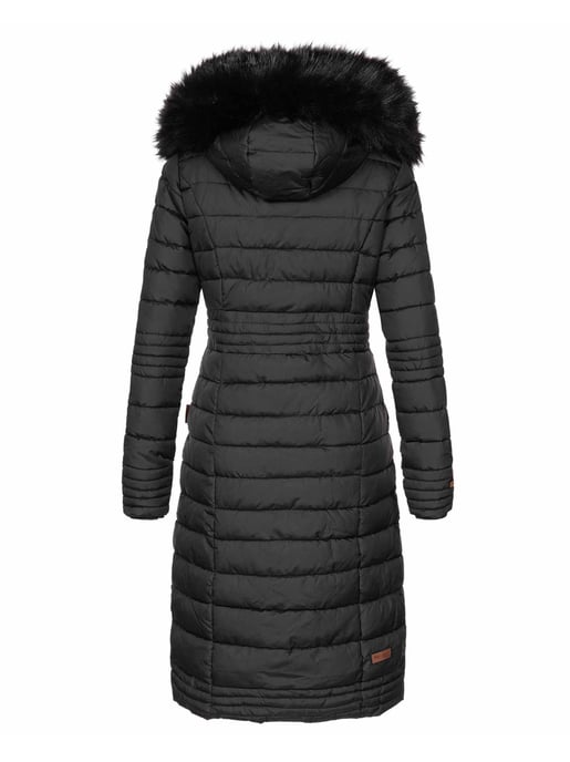 Navahoo Abrigo de Invierno Largo para Mujer Umay – Acolchado con Capucha y Cuello de Pelo Sintético Desmontables - Image 3